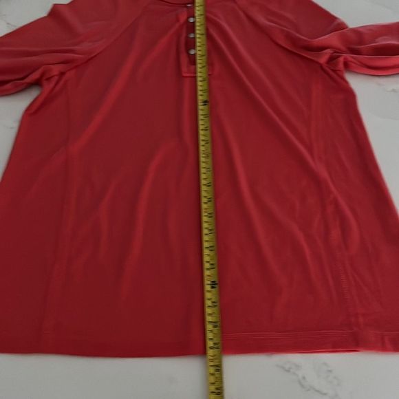 Women’s Coral color LS snap front top-NWT - Picture 4 of 8